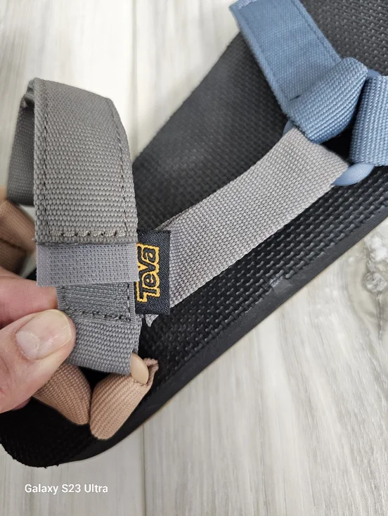 Teva Men's Black Sandals with Blue, Gray, and Pink Straps Sz 9 - Picture 5 of 8